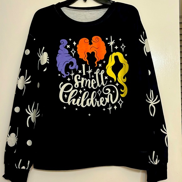 “I Smell Children” woman’s black long-sleeve sweatshirt - fits M-Lg (see sizing) - Picture 1 of 5